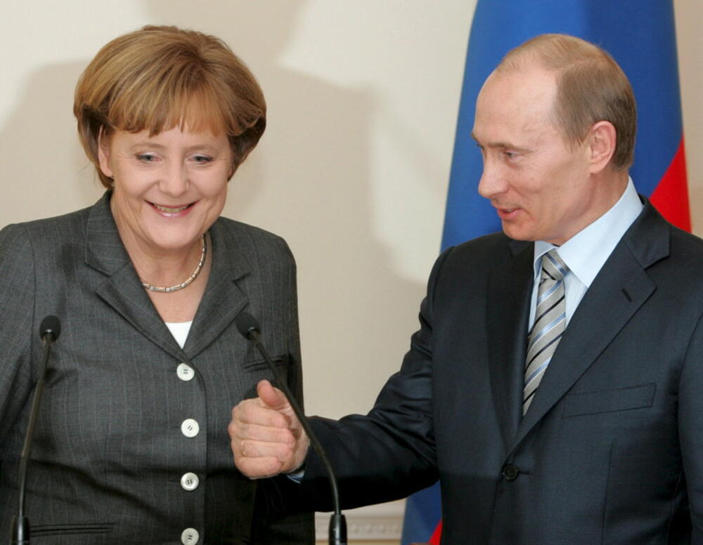 Angela Merkel, Vladimir Putin, 08.03.2008.