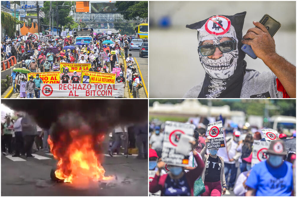 POTPUNI HAOS U SALVADORU: Protesti u zemlji koja je prva uvela bitkoin kao službenu valutu! Ljudi palili gume FOTO, VIDEO