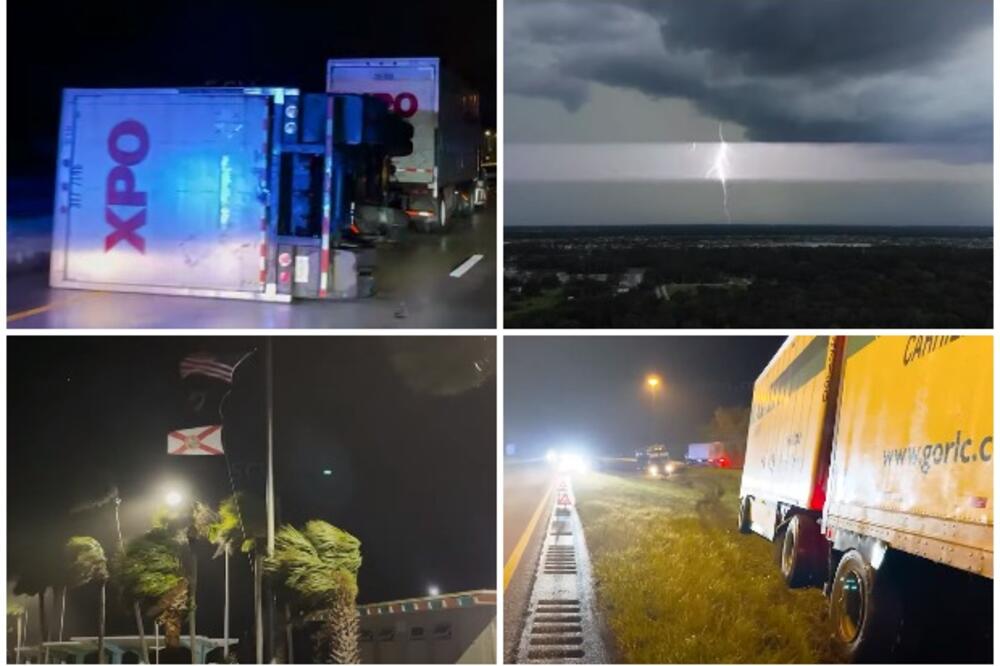 MINDI PREVRĆE KAMIONE PO PUTEVIMA NA FLORIDI: Još se oporavljaju od poslednjeg uragana, a nova oluja udarila na Meksički zaliv!