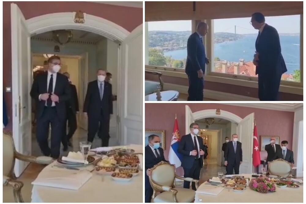 PREDSEDNIČKI DORUČAK U ČETIRI OKA NA BOSFORU: Predsednik Srbije se sastao sa turskim kolegom Erdoganom (VIDEO)