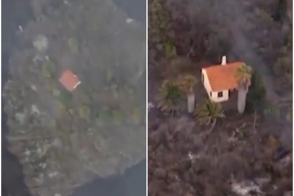 KUĆA ČUDO: Erupcija vulkana uništila stotine domova, samo jedna kuća stoji okružena morem lave VIDEO