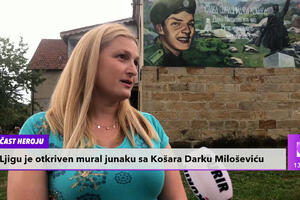 NIKADA NEĆEMO DATI DA PADNE U ZABORAV: U Ljigu otkriven mural junaku sa Košara Darku Miloševiću