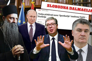 LUDILO! IZ HRVATSKE STIŽU SUMANUTE OPTUŽBE: Vučić i Porfirije rade po Putinovom nalogu, SPC je parapolitička institucija