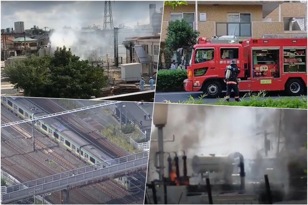 KULJAO GUSTI DIM, NESTALA STRUJA, VOZOVI STALI Požar u velikoj trafostanici u blizini Tokija VIDEO