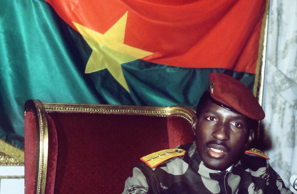0068357714, Tomas Sankara, Burkina Faso, zastava, predsednik