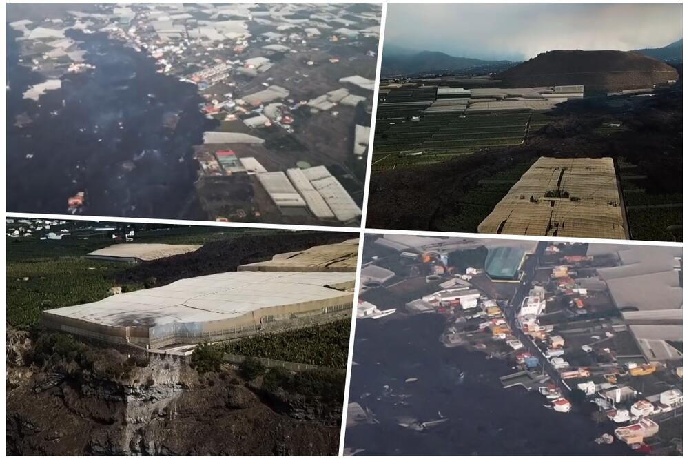 ŠOKANTNI SNIMCI DRONOM SA LA PALME Turistički biser nestaje u vatri i pepelu VIDEO