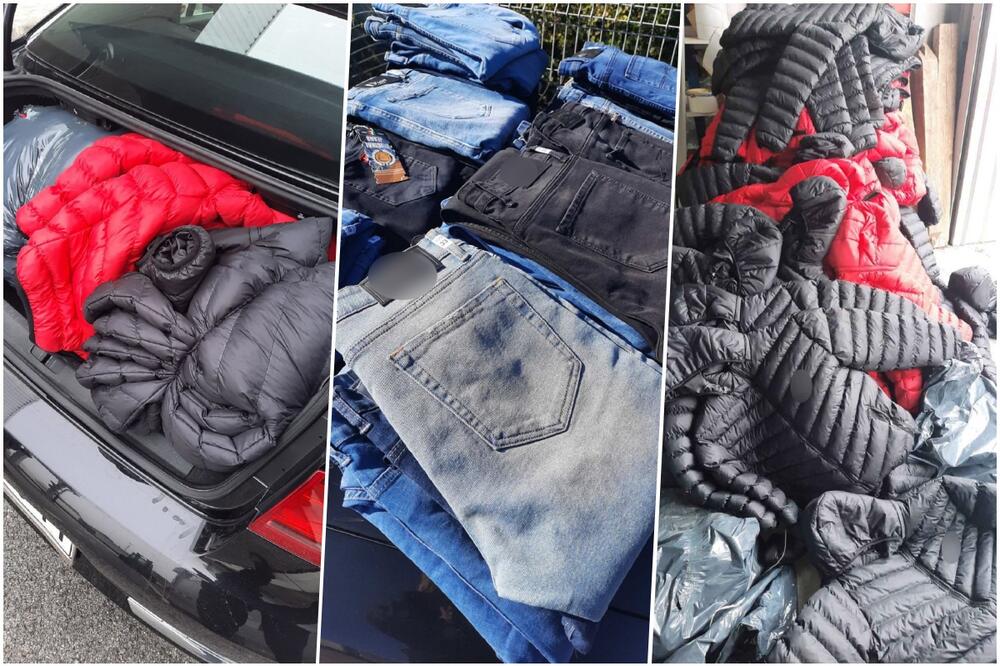 AUTOMOBILI PUNI FALŠ ROBE: Zaplenjeno 60 zimskih jakni i 135 pari farmerki FOTO