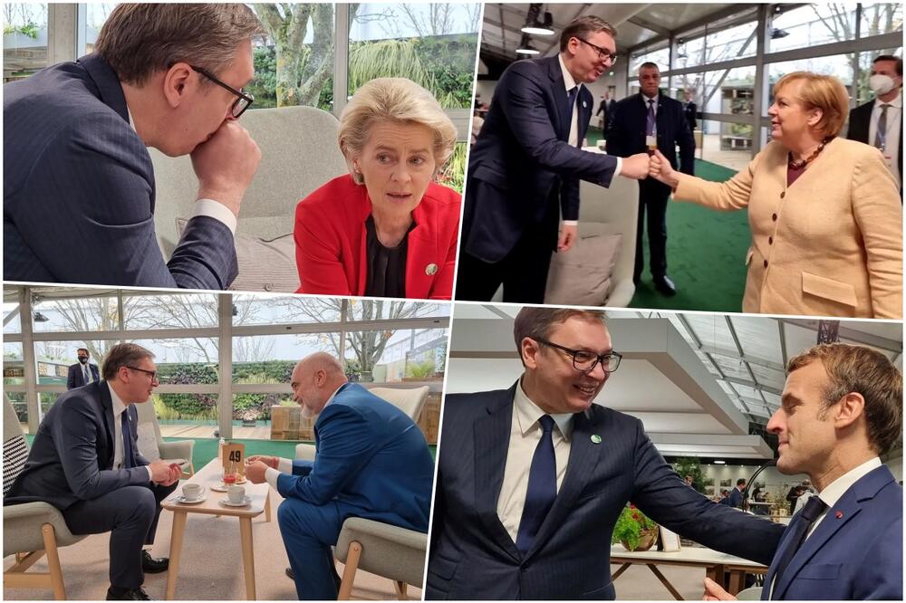 MNOGO PRIJATELJA U GLAZGOVU: Srdačni susreti predsednika Vučića sa Merkelovom, Makronom, Sančezom i fon der Lajen FOTO