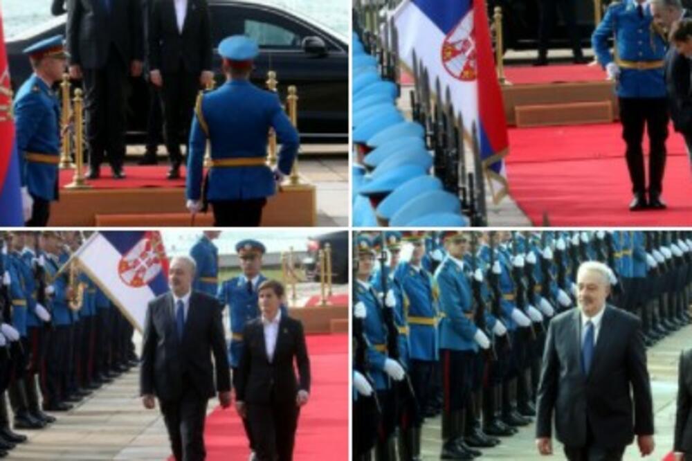 HIMNA, GARDA I CRVENI TEPIH ZA KRIVOKAPIĆA: Posle svečanog dočeka, s premijerkom Brnabić u četiri oka (FOTO)