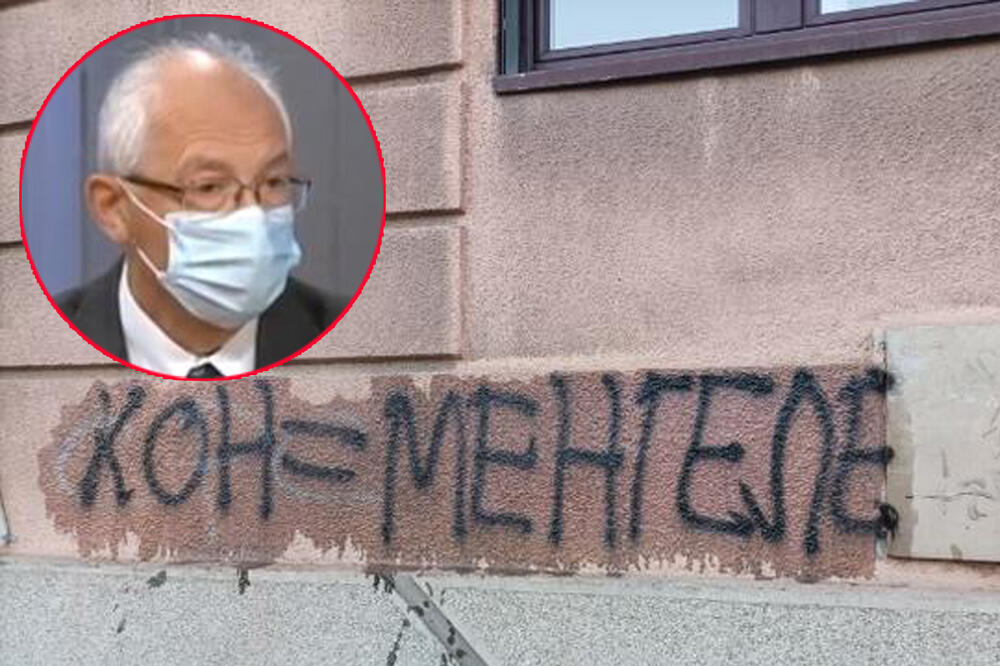 UVREDE NA RAČUN DR KONA: Priveden muškarac koji je vređao novinare koji su izveštavali o sramnom grafitu