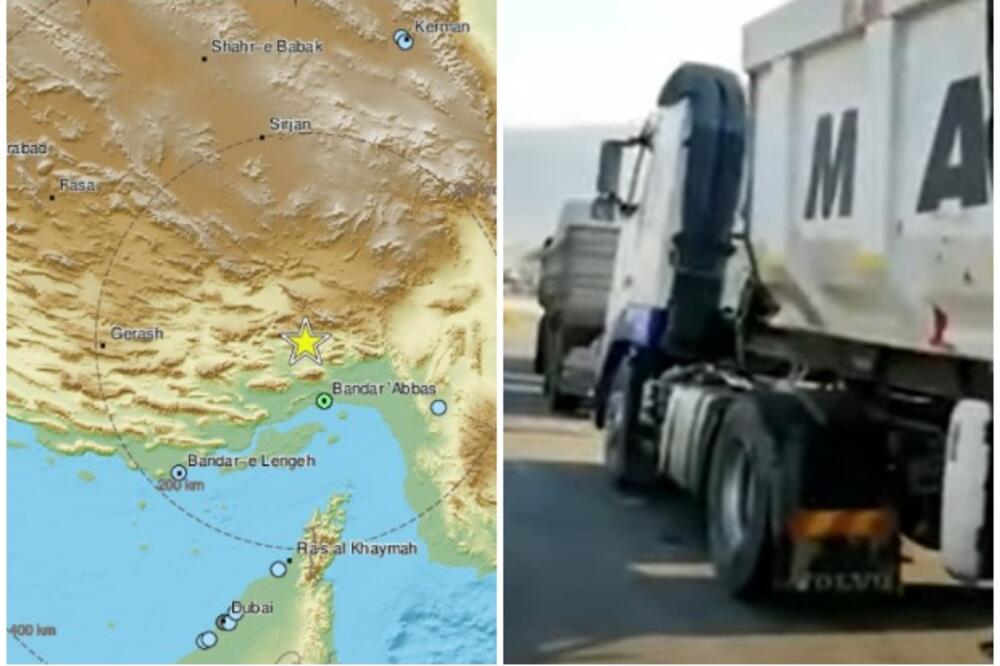 POGLEDAJTE KAKO ZEMLJOTRES TRESE KAMIONE U IRANU: Jaki potresi pogodili jug zemlje! Stradala najmanje jedna osoba! (VIDEO)