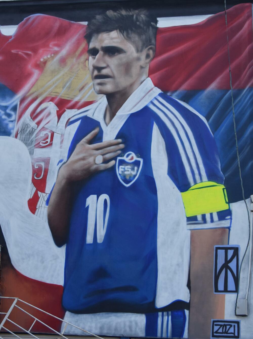 Dragan Stojković Piksi, Dijego Maradona, mural, Radnik, Surdulica