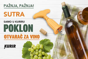 KURIR VAS SUTRA NAGRAĐUJE! UZ DNEVNO IZDANJE NOVINA OČEKUJE VAS POKLON – OTVARAČ ZA VINO