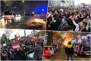 PALJENJE VOZILA, GAĐANJE POLICIJE BAKLJAMA I DIVLJANJE PO ULICAMA Širom Evrope protesti zbog novih mera i kovid propusnica