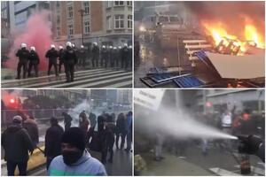POTPUNI HAOS U BRISELU: Protest protiv korona mera pretvorio se u ULIČNI RAT! Vodeni topovi i suzavci na sve strane VIDEO