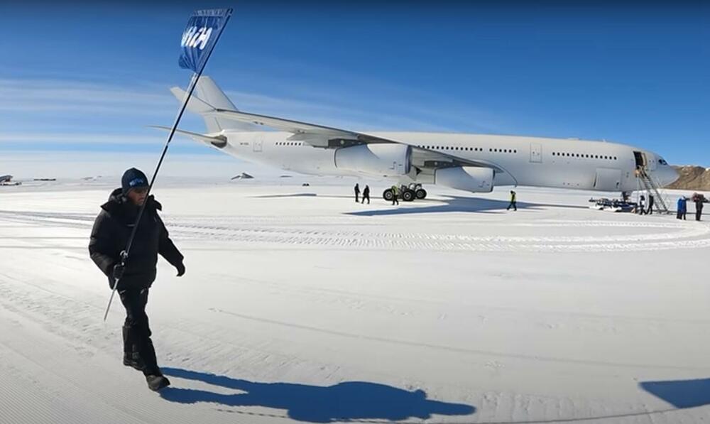 Antarktik, Južni pol, avion, Erbas