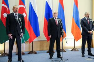 PRVA GODIŠNJICA MIROVNOG SPORAZUMA: Putin razgovarao sa vođama Jermenije i Azerbejdžana FOTO