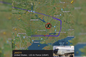 POJAVIO SE PO PRVI PUT NA NEBU IZNAD UKRAJINE Američki špijunski avion leteo uz granicu sa Rusijom! Prati gomilanje vojske