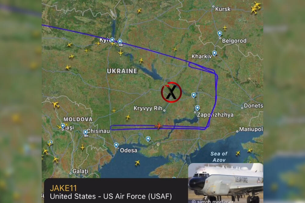 POJAVIO SE PO PRVI PUT NA NEBU IZNAD UKRAJINE Američki špijunski avion leteo uz granicu sa Rusijom! Prati gomilanje vojske