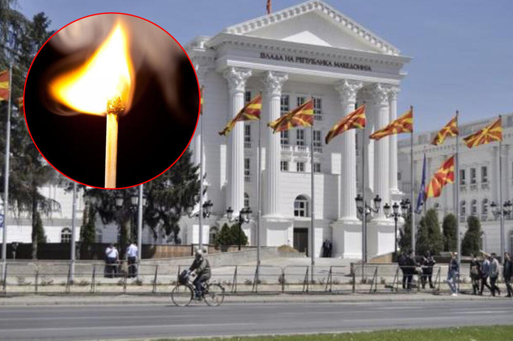 BRUKA U SKOPLJU: Zgradu makedonske Vlade požar može da proguta u trenu! Sve rađeno u sklopu projekta Skoplje 2014!