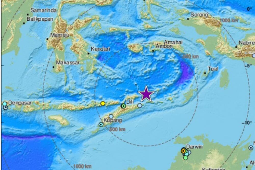 SNAŽAN ZEMLJOTRES POGODIO INDONEZIJU: Potres jačine 7,2 stepena registrova na dubini od 200 km!