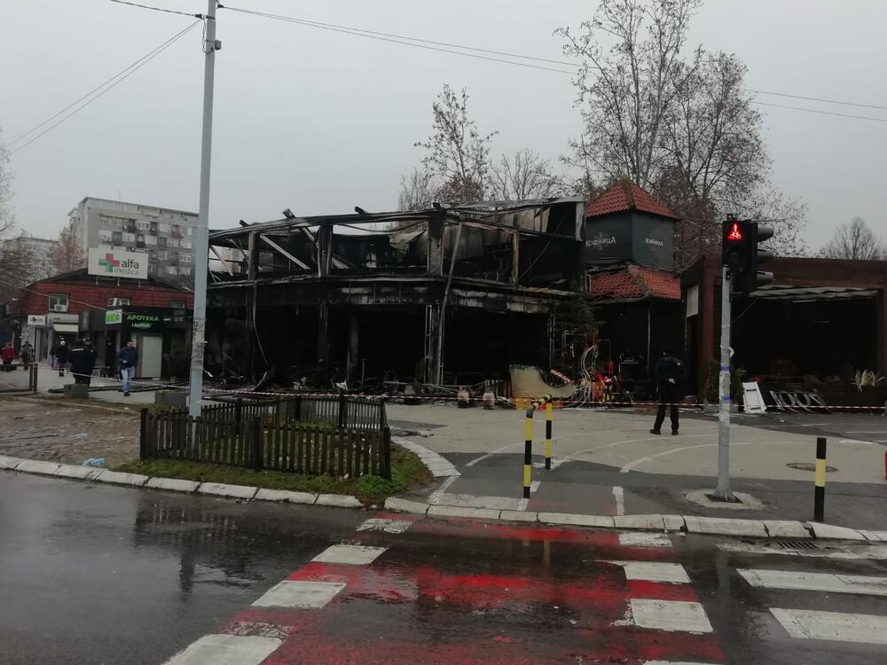 Novi Beograd, restoran, Košnica, požar