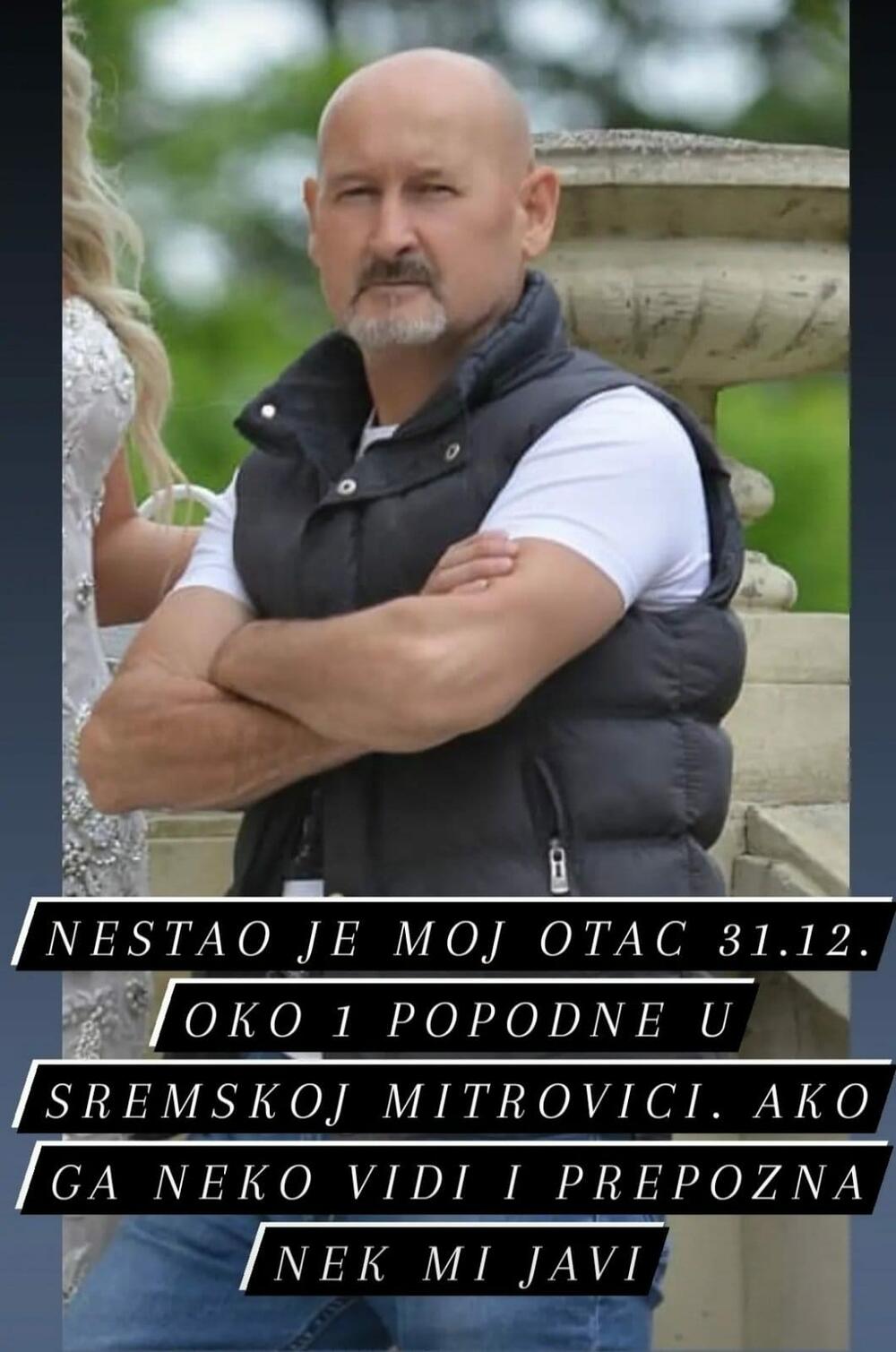 Ivica Vrapčenjak, nestao, Sremska Mitrovica