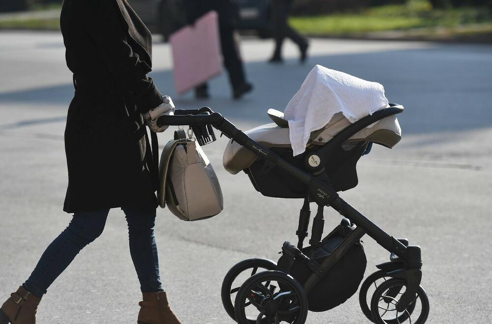 Novi Sad, zima, topla zima, dec 2021, šetnja, beba u kolicima, dečja kolica