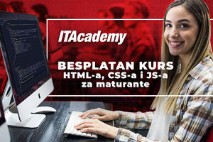 Samo na ITAcademy: BESPLATAN kurs HTML-a, CSS-a i JavaScripta za maturante