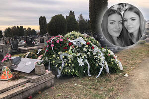 TUGA U SOMBORU: Sahranjene ubijene Anastasija, Anabela i njihova majka, na groblju bez opela, tišinu prekidali jecaji i plač FOTO