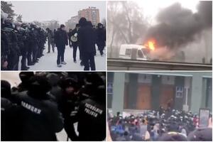 PROTESTI SE ŠIRE KAZAHSTANOM Od jutra sukobi sa policijom i Nacionalnom gardom! Suzavac i šok bombe u više gradova VIDEO