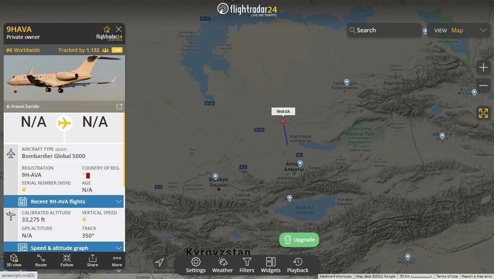 Kazahstan, flightradar