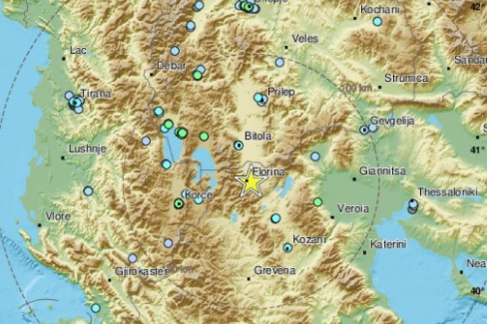 TRESLO SE NA GRANICI SEVERNE MAKEDONIJE I GRČKE: Kod Bitolja zabeležen zemljotres od 5,8 stepeni po Rihteru