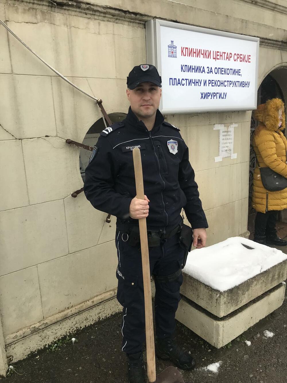 policija, čišćenje snega