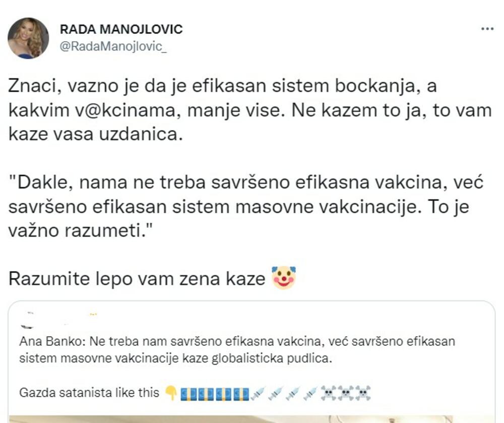Andreana Čekić, Rada MAnojlović