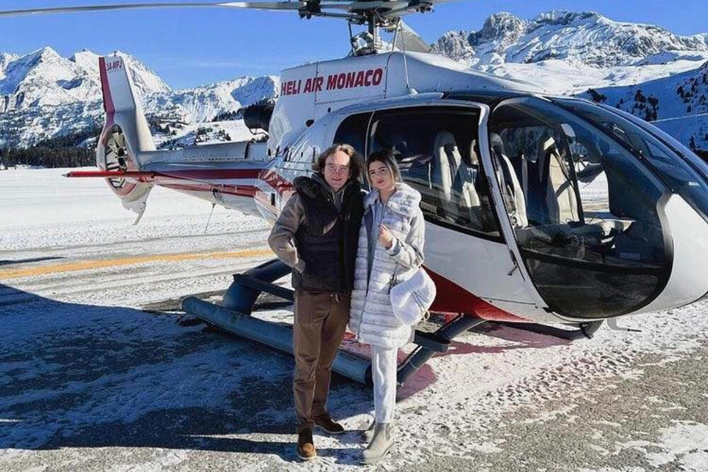MITROVIĆEVA ĆERKA UŽIVA ZA SVE PARE SA VERENIKOM ILIJOM: Kristina sa milijarderom putuje po svetu, imaju i PRIVATNI helikopter