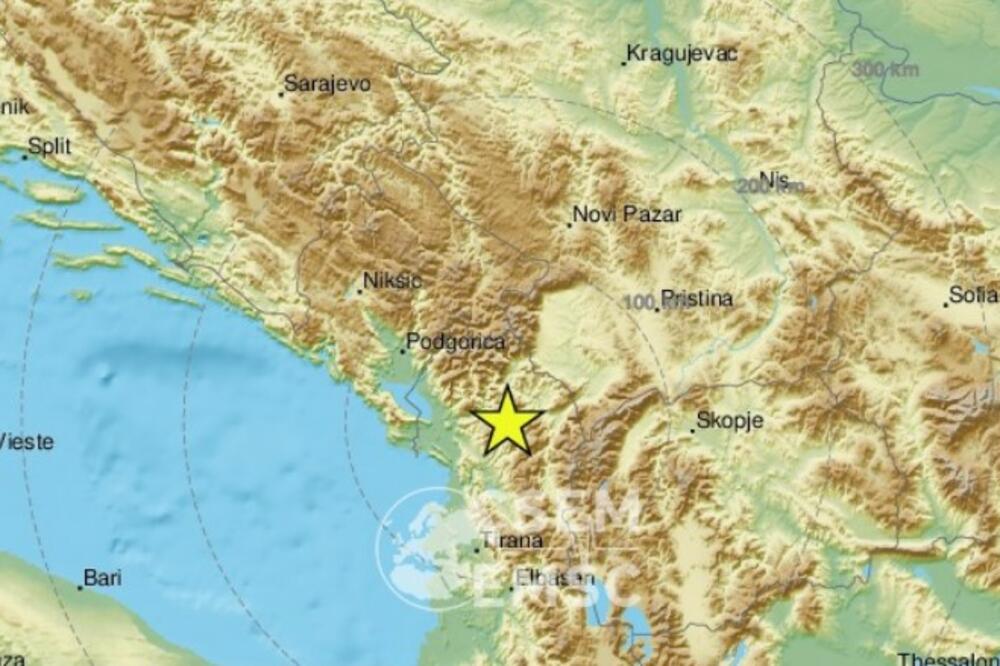 ZEMLJOTRES U ALBANIJI: Treslo se i u Crnoj Gori! Potres jačine 4,1 stepen po Rihteru!