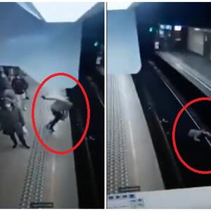 HOROR U METROU U BRISELU: Namerno gurnuo ženu na šine dok voz ulazi u stanicu!