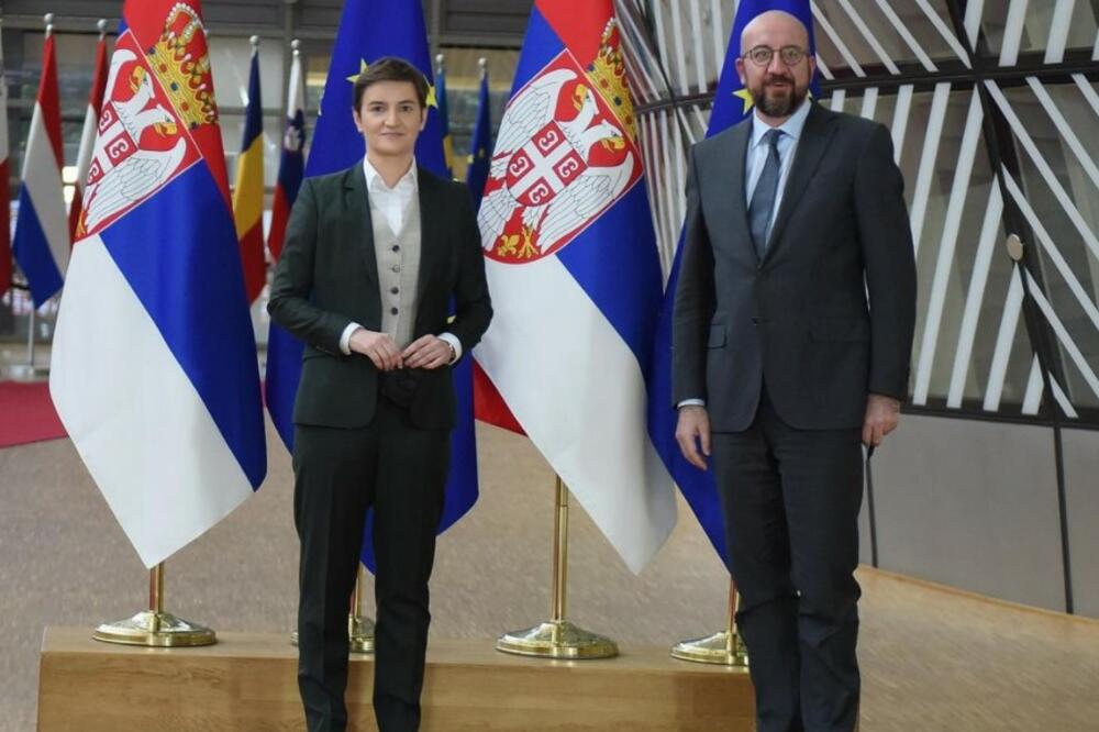 PREMIJERKA BRNABIĆ SA MIŠELOM I FON DER LAJEN: Razgovori o evropskom putu Srbije (FOTO)