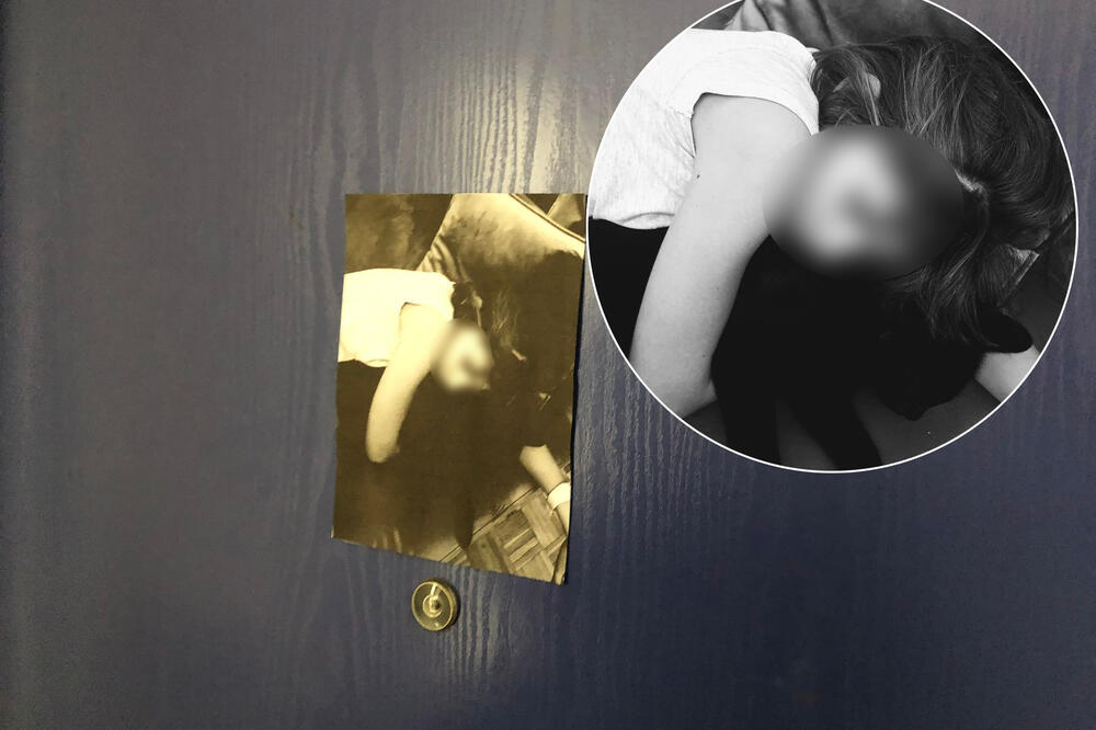 POTRESAN PRIZOR U NBG: Na vratima stana gde je živela devojčica (11) koju je udario kamion okačena njena slika FOTO
