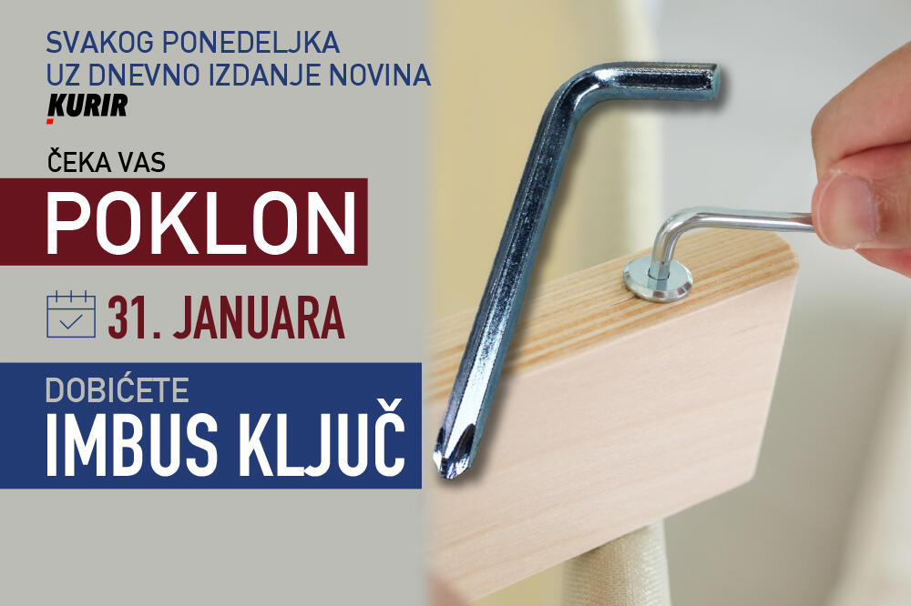 NE PROPUSTITE! U PONEDELJAK VAS ČEKA SJAJAN POKLON U KURIRU! 31. JANUARA UZ DNEVNO IZDANJE NOVINA ČEKA VAS POKLON IMBUS-KLJUČ