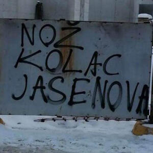 NOŽ, KOLAC, JASENOVAC: Sramni grafiti osvanuli u Istočnom Sarajevu!