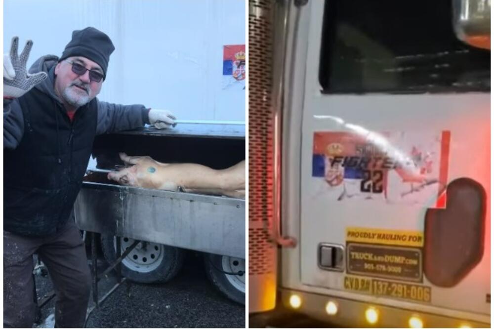NEMA PROTESTA DOK SRBI PRASE NA RAŽNJU NE ZAVRTE: U konvoju kamiondžija u Kanadi srpske zastave i grbovi! (VIDEO, FOTO)