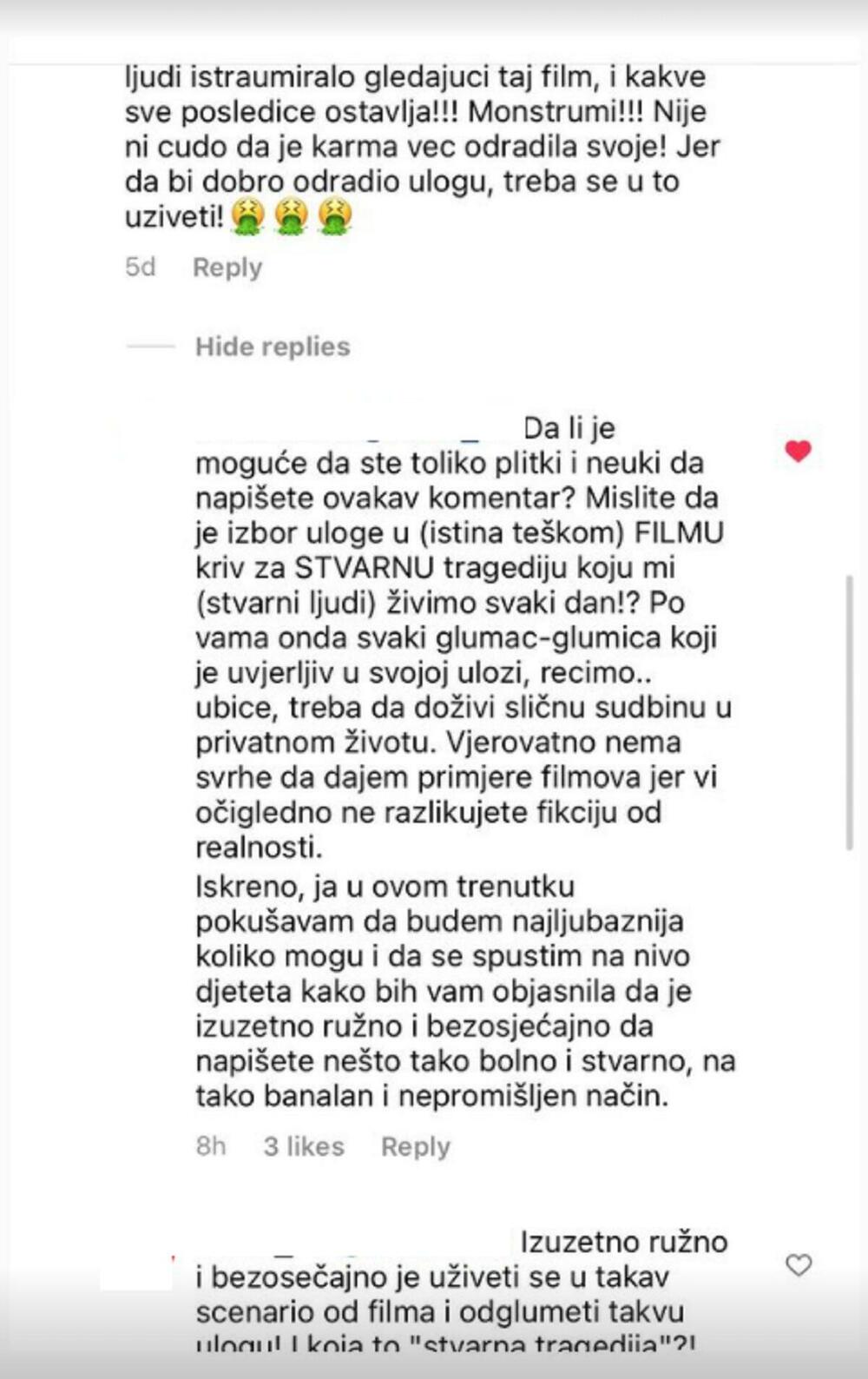 Srđan Žika Todorović, glumac, grozni komentari