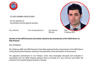 UEFA NE TRAŽI OBAVEZNU VAKCINACIJU, VEĆ TESTIRANJE: Sindikat profesionalnih fudbalera Nezavisnost objavio dokument iz NIONA