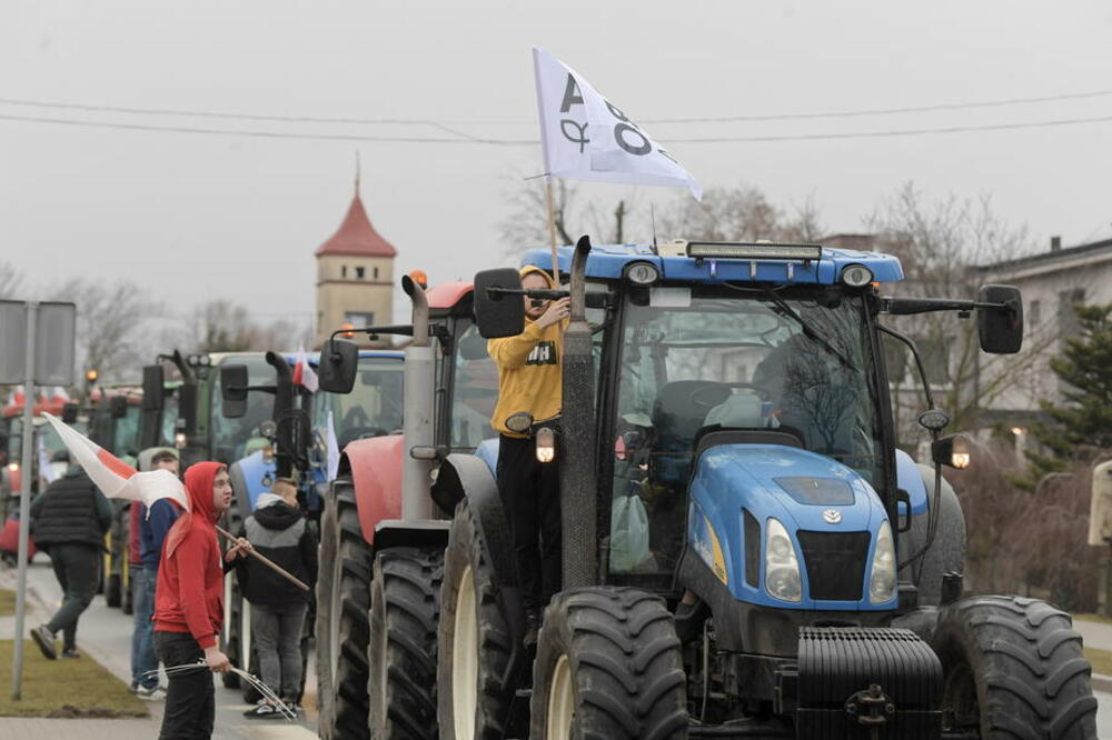 Poljska, poljoprivrednici, protest