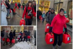 TRUDO U PROBLEMU: Kanađani ismevaju pretnje hapšenjem demonstranata! Izmileli na ulice sa crvenim kantama za benzin! (VIDEO)