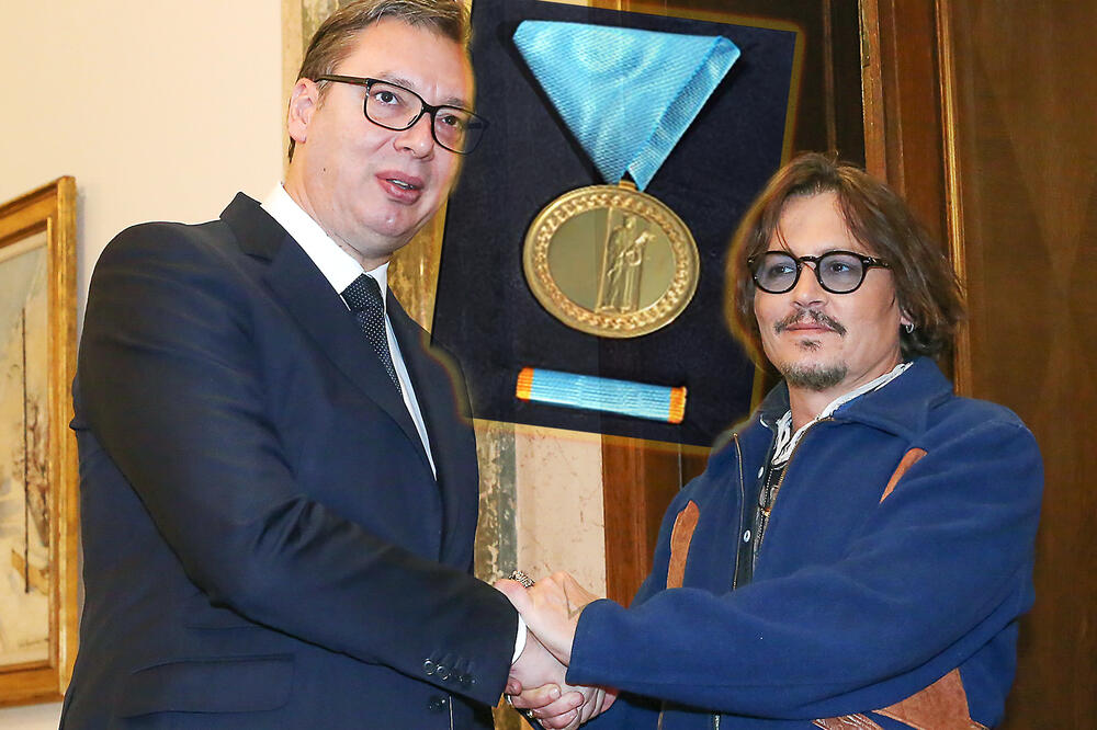 Aleksandar Vučić, Johnny Depp, Džoni Dep, Odlikovanje, Zlatna medalja za zasluge