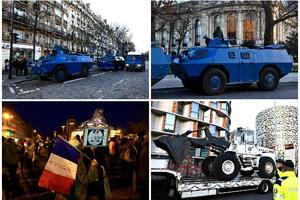 OKPLOPNA VOZILA U CENTRU PARIZA: Strah da Konvoj slobode ne oživi ŽUTE PRSLUKE! Uoči demonstracija postavljeni punktovi! (VIDEO)