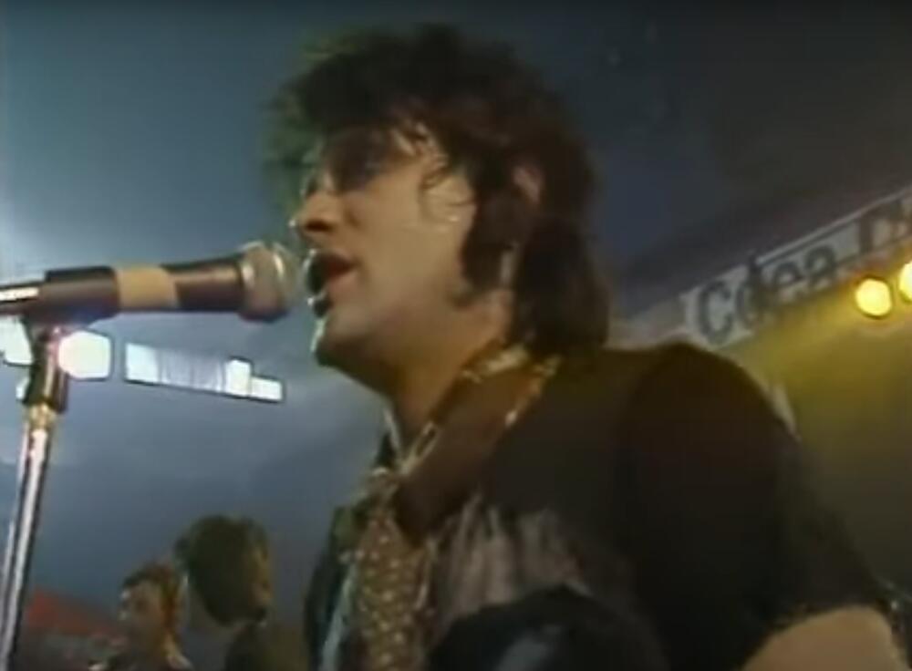 Bora Đorđević na nastupu u Zagrebu 1983.